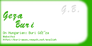 geza buri business card